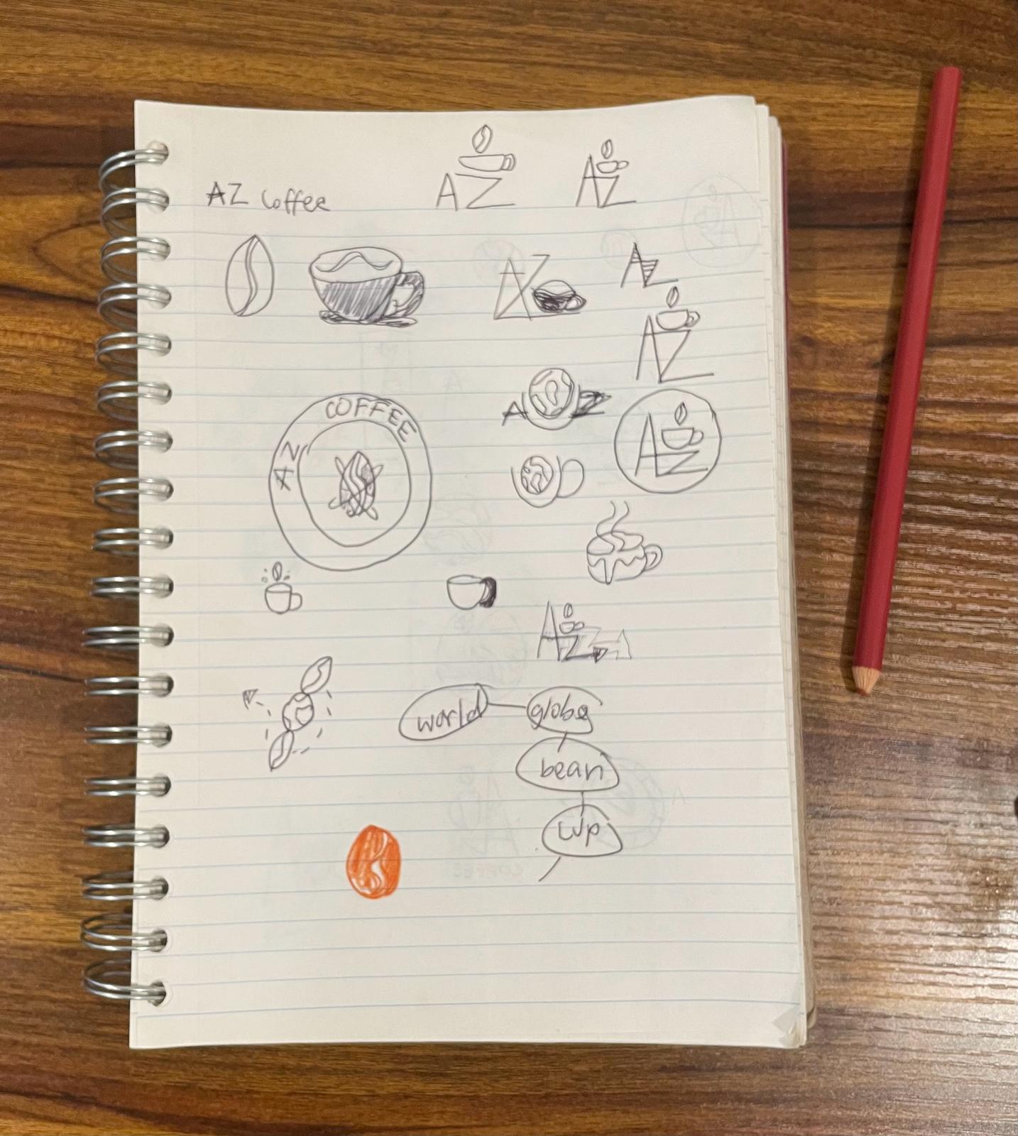 Logo brainstorm sketches